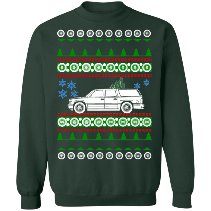 Chevy Suburban 9th gen ugly christmas sweater 2005