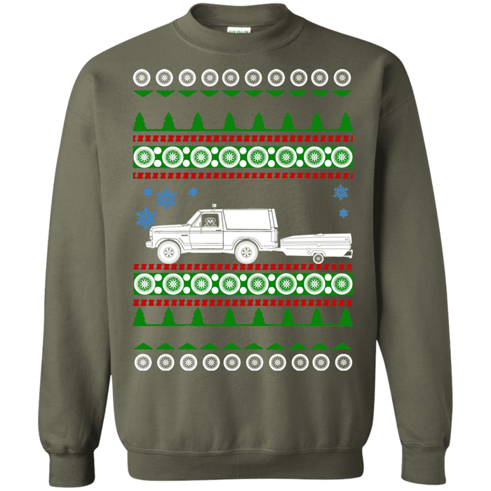 Pop-up Camper Ford Bronco II ugly Christmas Sweater sweatshirt