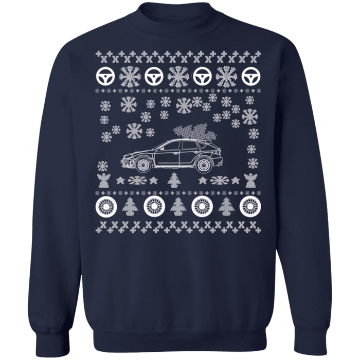 Japanese Car WRX STI hatchback ugly christmas sweater v3