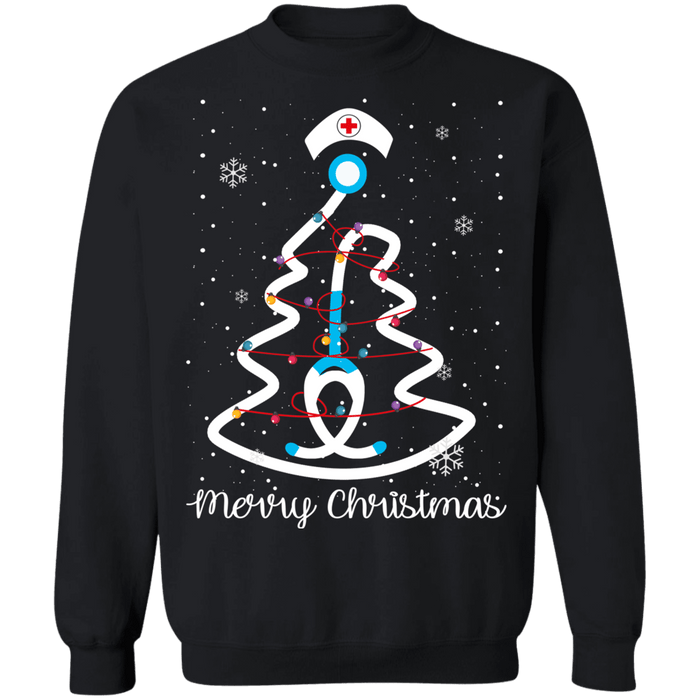 Nursing Tree Christmas Tree Ugly Sweater sweatshirt