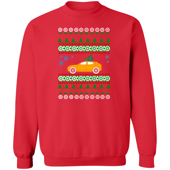 CustomCat SUV Like A Mustang Mach E Ugly Christmas Sweater Sweatshirt Forest Green L