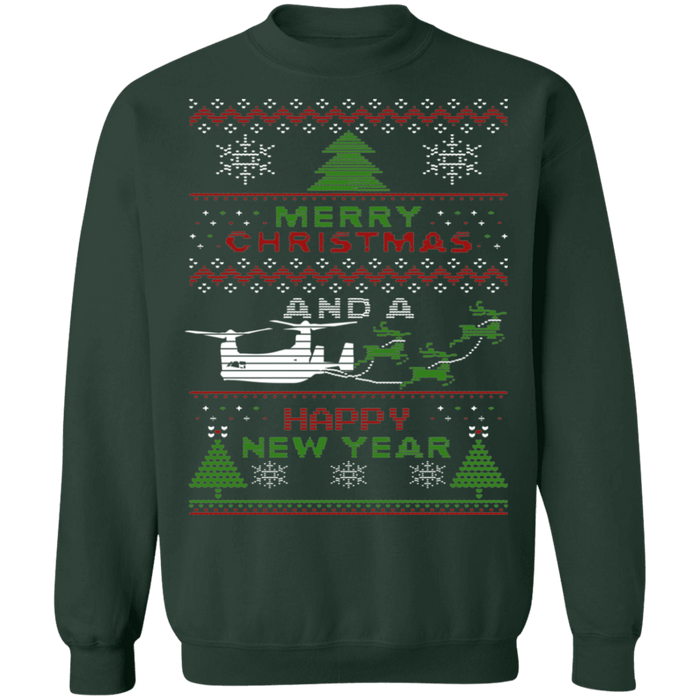 Osprey Helicopter Ugly Christmas Sweater V1