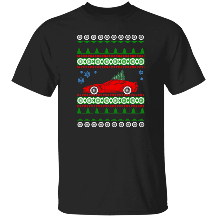 Corvette C7 red Ugly Christmas Sweater T-shirt