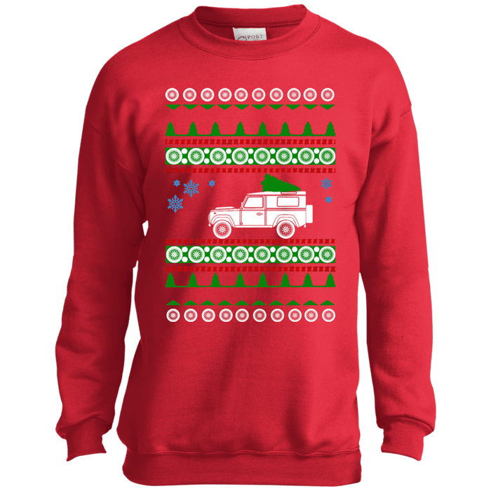 Land Rover Defender 90 Youth Ugly Christmas Sweater