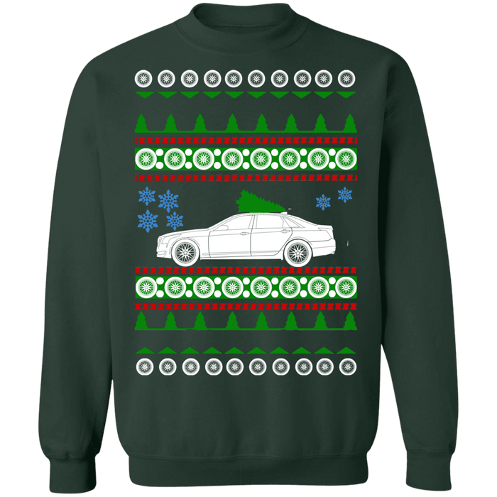 Car Ugly Christmas Sweater Cadillac CT-6 sweatshirt