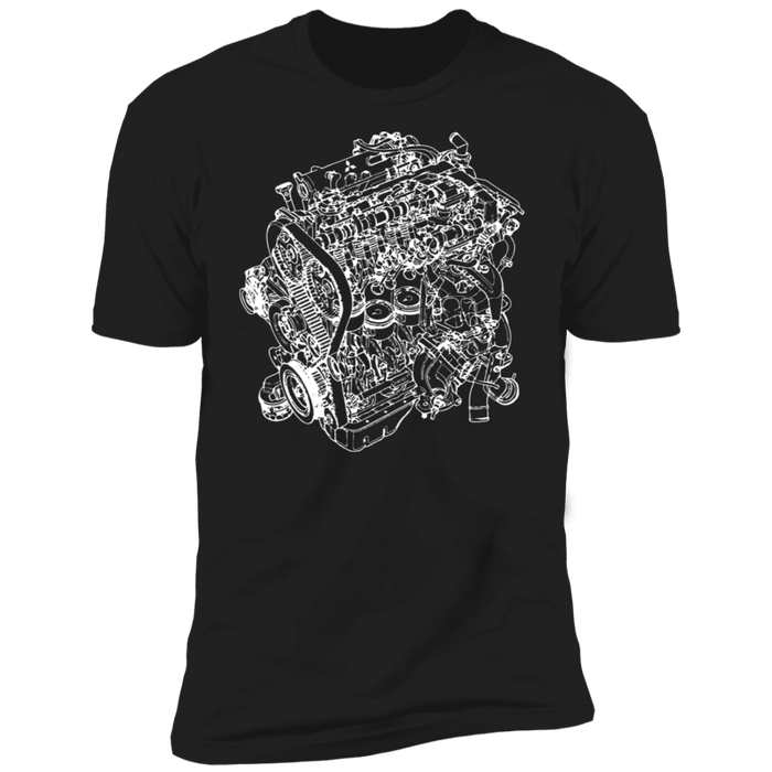 Engine Blueprint Series 4G63 stock motor t-shirt