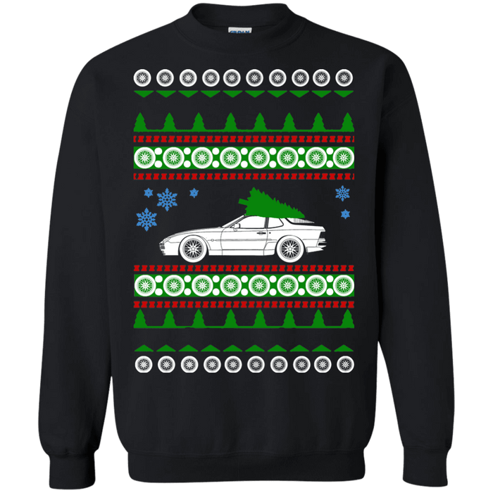 German Car similar to a 944 Ugly Christmas Sweater Crewneck sweatshirt