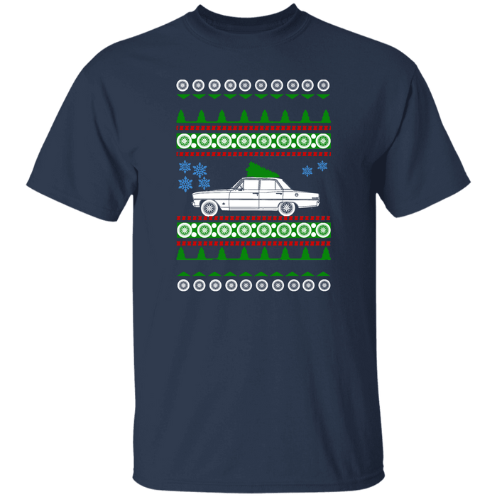 Chevy Nova II 4 door Ugly Christmas Sweater T-shirt short sleeve