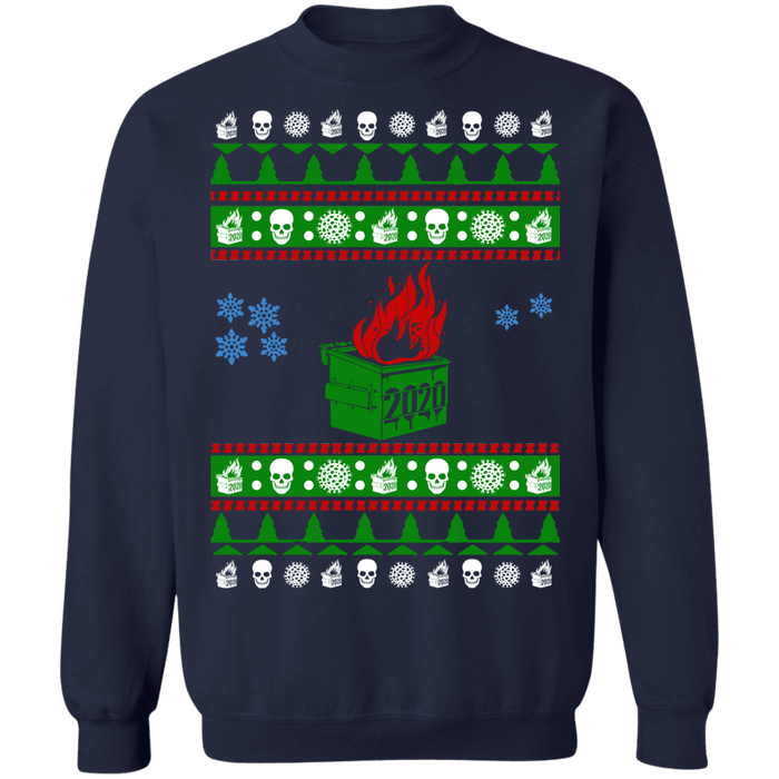 2020 Dumpster Fire Ugly Christmas Sweater Sweatshirt