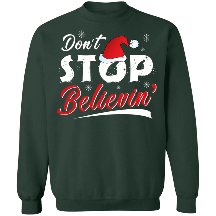 Don't Stop Believing Santa Ugly Christmas Sweater sweatshirt