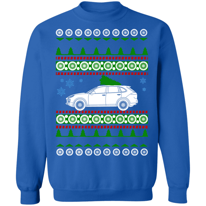 German SUV like Cayenne gen 2 ugly christmas sweater sweatshirt sweatshirt