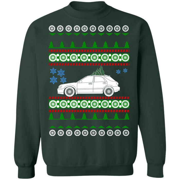 Japanese Car Outback sport 2nd gen ugly christmas sweater 2002 impreza