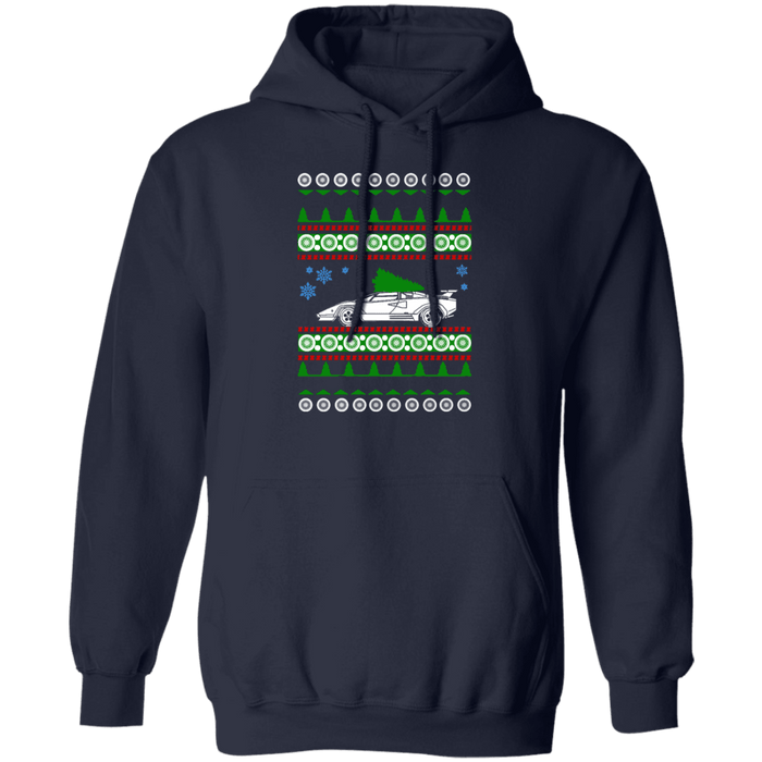 Exotic Car like a Countach Ugly Christmas Sweater Hoodie