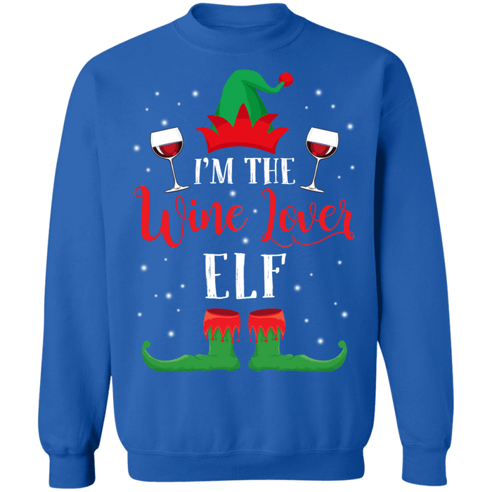 I'm the Wine Lover Elf Ugly Christmas Sweater sweatshirt