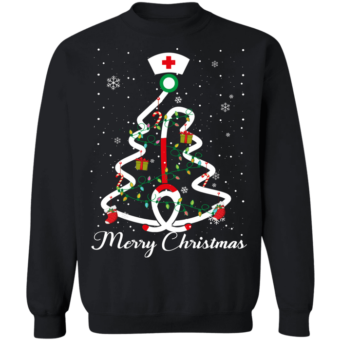 Nurse Christmas Tree Ugly Holiday Sweater sweatshirt