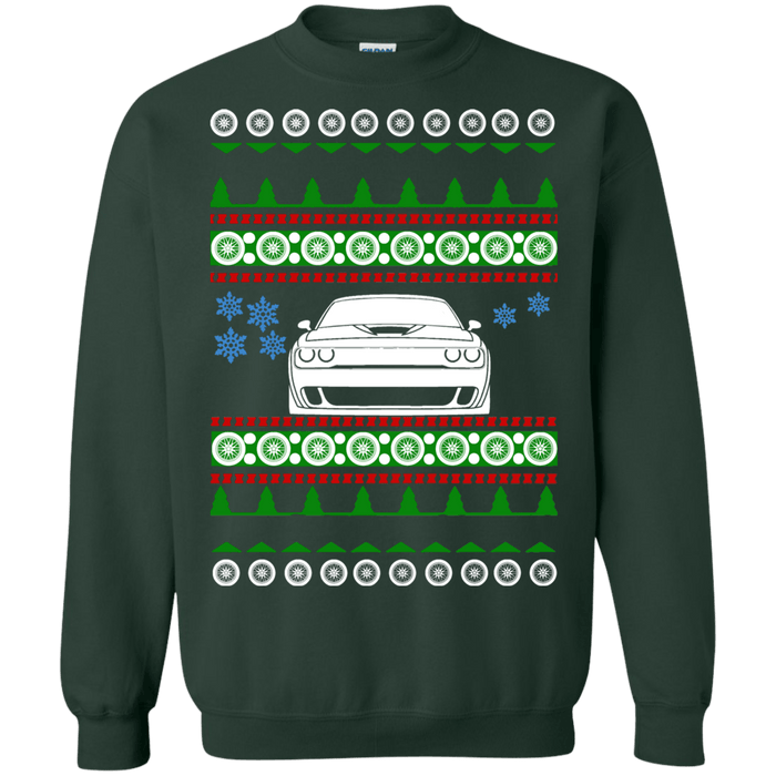 Front View Hellcat Challenger Ugly Christmas Sweater sweatshirt