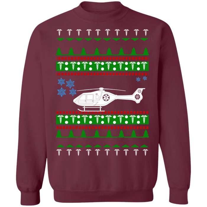 Airlift Helicopter EMT Paramedic Nursing Ugly Christmas Sweater Sweatshirt