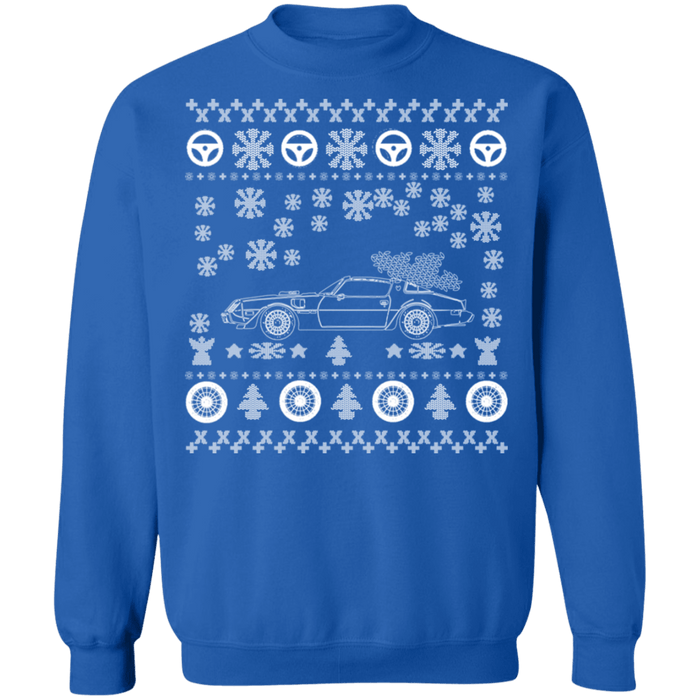 car like a 1979 Firebird Trans Am ugly christmas sweater V2