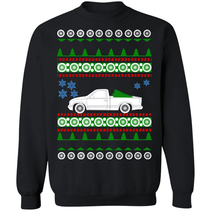 Pick Up Ugly Christmas Sweater Chevy S10 2002 sweatshirt