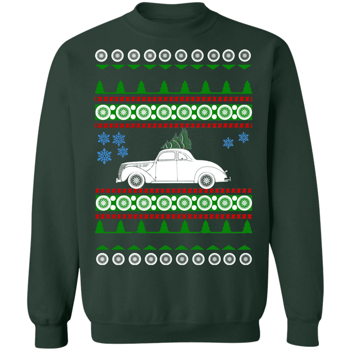 Ford Coupe 1937 Ugly Christmas Sweater