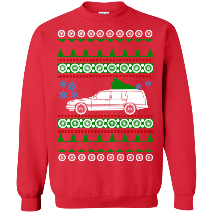 Swedish Car like a  940 Wagon Estate 1993 Ugly Christmas Sweater sweatshirt