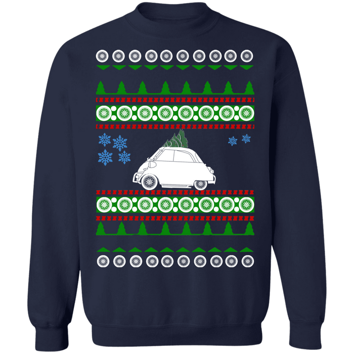 BMW Isetta Ugly Christmas Sweater new tree