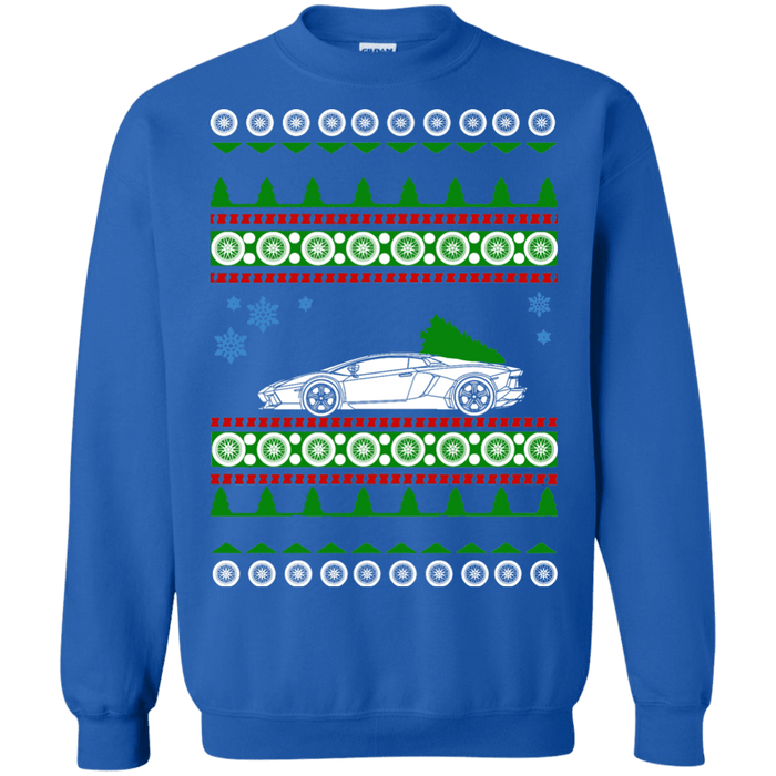 Exotic car like Lamborghini Aventador Crewneck Ugly Christmas sweatshirt