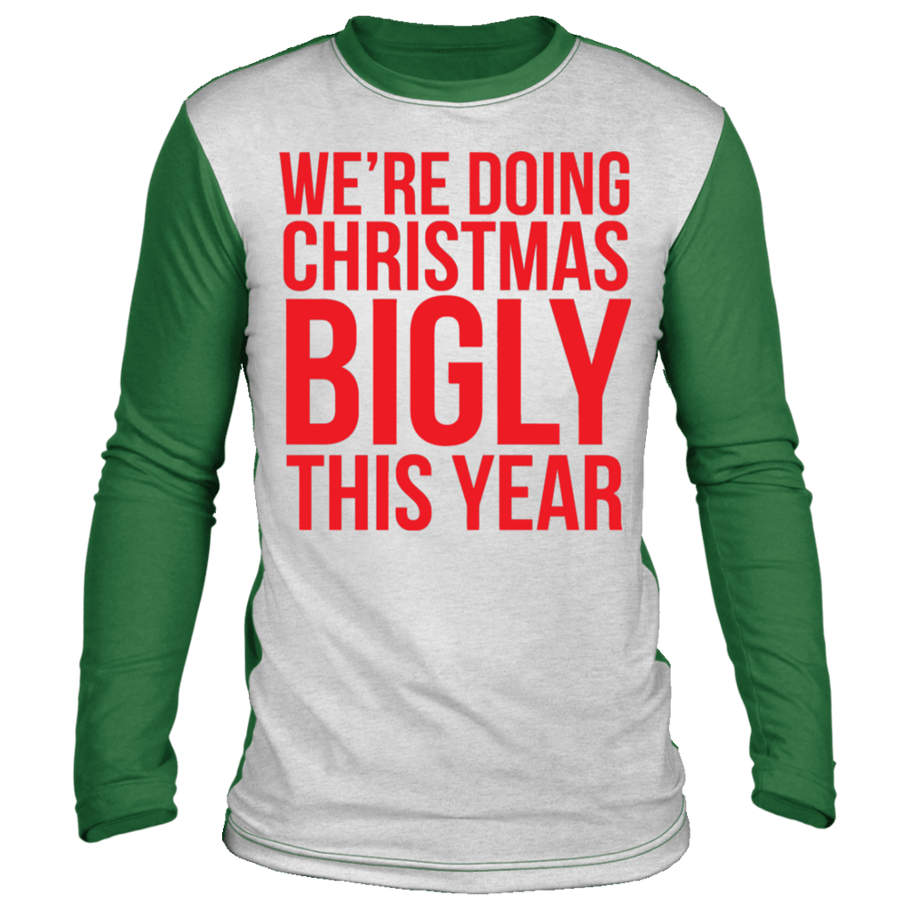 We're doing Christmas Bigly This Year Color Block Ugly Holiday Sweater sweatshirt