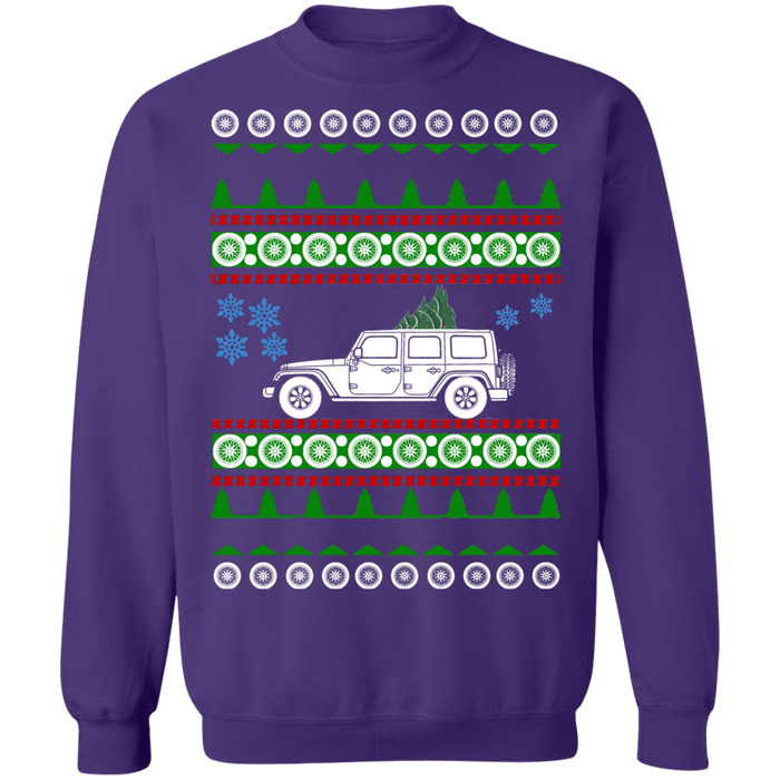 off road american vehicle 2019 Wrangler JL ugly christmas Sweater