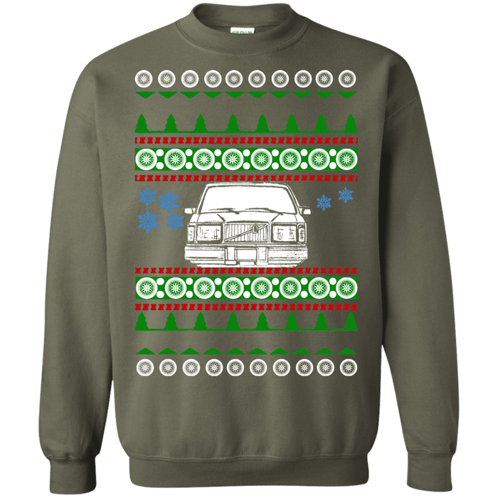 Swedish Car like a  240 245 Front View Ugly Christmas Sweater sweatshirt