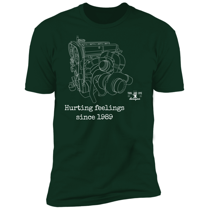 4g63 Big Turbo Engine Blueprint Series V3 Hurting Feelings since 1989 t-shirt