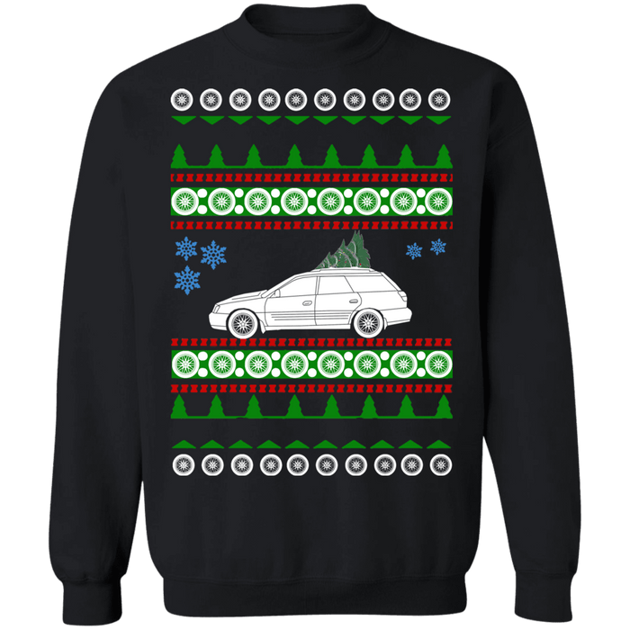 Japanese Car Outback wagon 2nd gen Ugly christmas sweater 2002