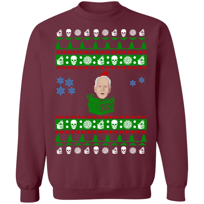 Biden Dumpster Fire 2020 Ugly Christmas Sweater