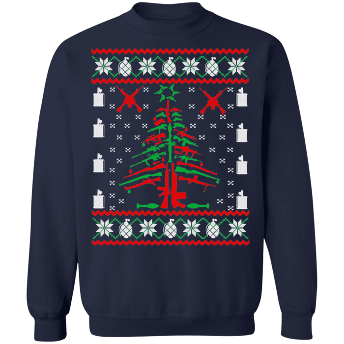 Gun Tree Christmas tree ugly christmas Sweater 2nd amendment sweatshirt