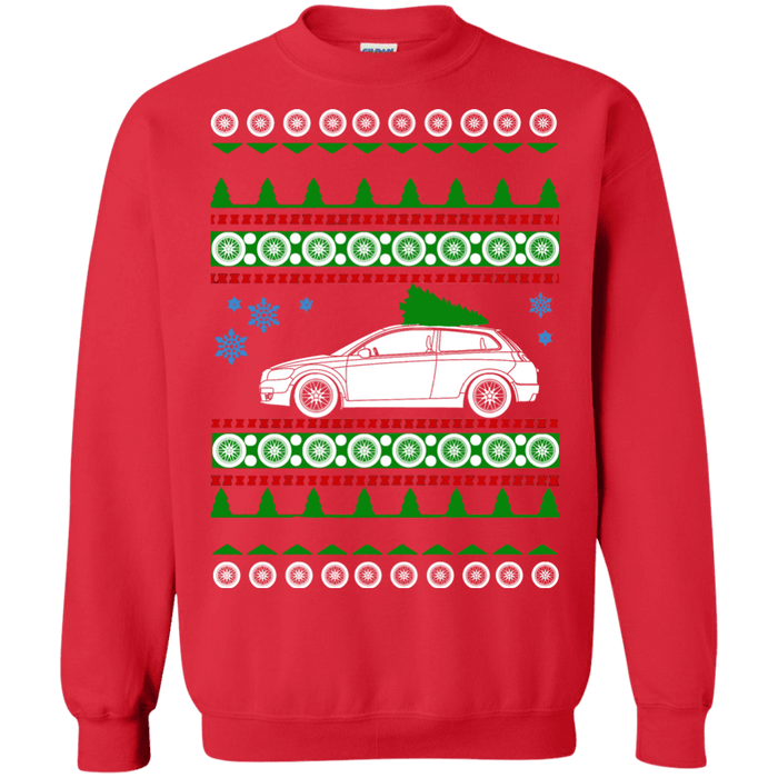 Swedish Car like a  C30 Ugly Christmas Sweater Crewneck sweatshirt