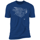 Saab 16v Engine Blueprint T-shirt (many colors)