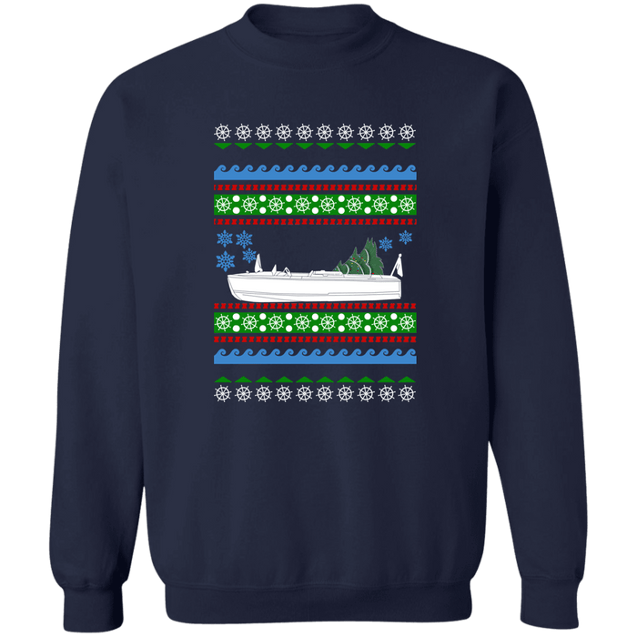 Speed Boat like Chris Craft Ugly Christmas Sweater Sweatshirt