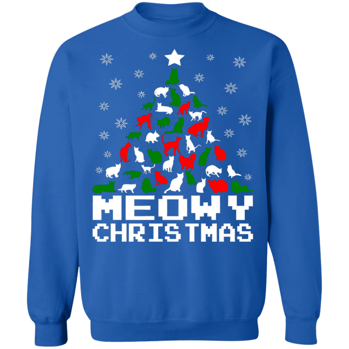 Meowy Cat tree ugly christmas sweater sweatshirt