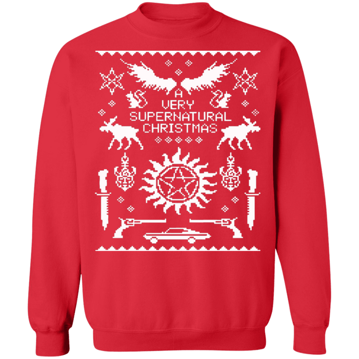 A very supernatural ugly christmas sweater sweatshirt