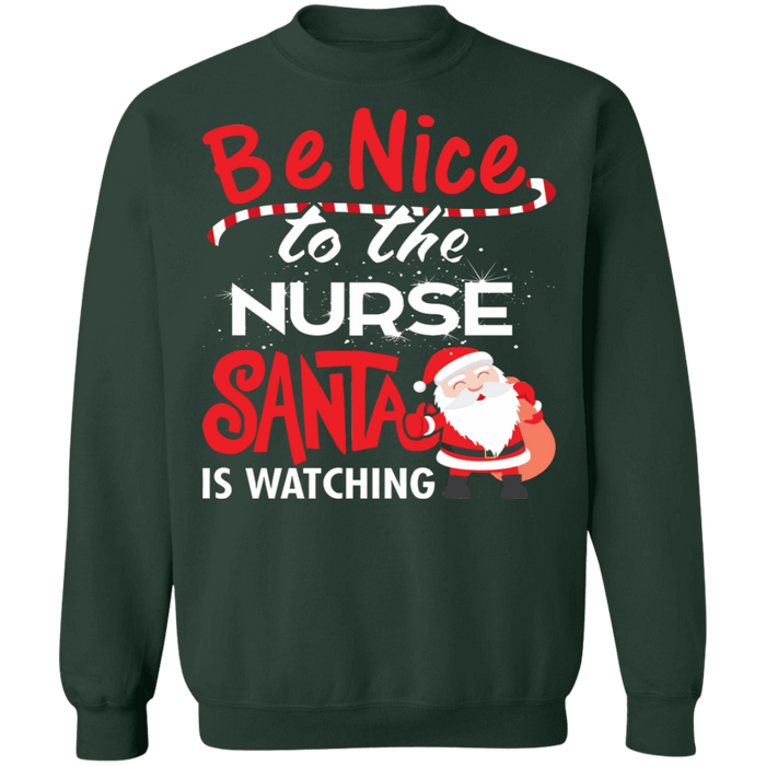 Be nice to the nurse 3 Ugly Christmas Sweater Sweatshirt