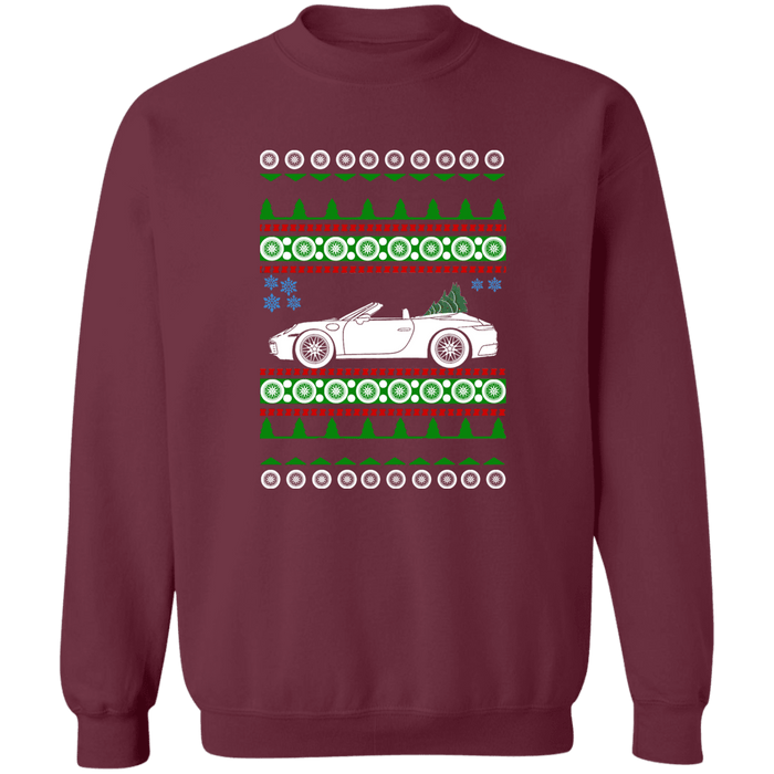 German Car like a 992 Carrera 4S Cabriolet Ugly Christmas Sweater Sweatshirt