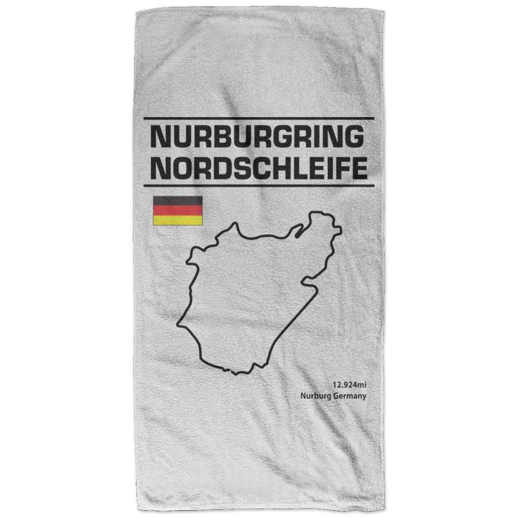 Beach Towel Nurburgring Nordschleife Track Outline