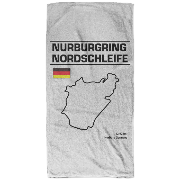 Beach Towel Nurburgring Nordschleife Track Outline