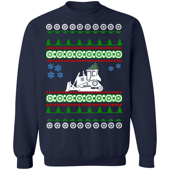 Bull Dozer Bulldozer Ugly Christmas Sweater