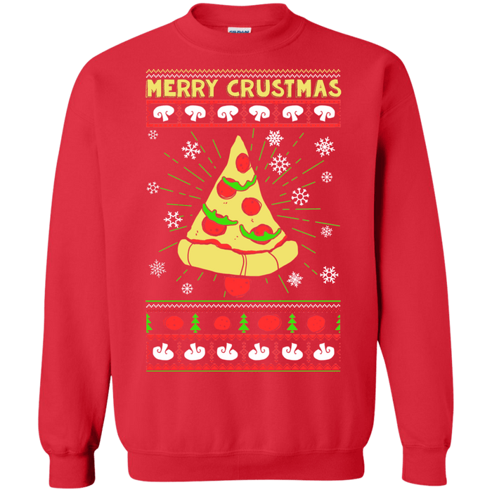 Pizza Lovers Ugly Christmas Sweater Merry Crustmas sweatshirt