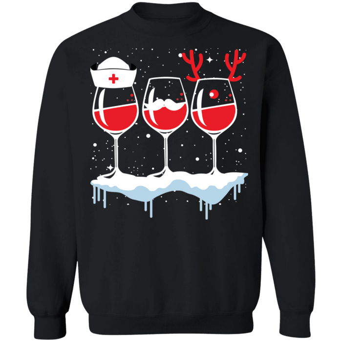 Wine Nurses Nursing Ugly Holiday Christmas Sweater sweatshirt