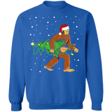 Sasquatch Carrying Christmas Tree Ugly Sweater sweatshirt