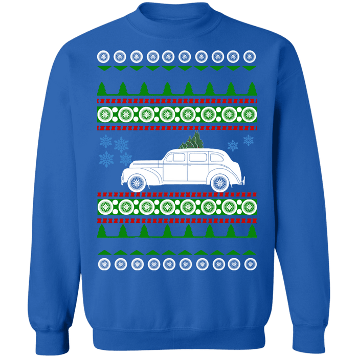 car like 1950 Swedish Car like a  PV 831-4 Ugly Christmas sweater PV 831