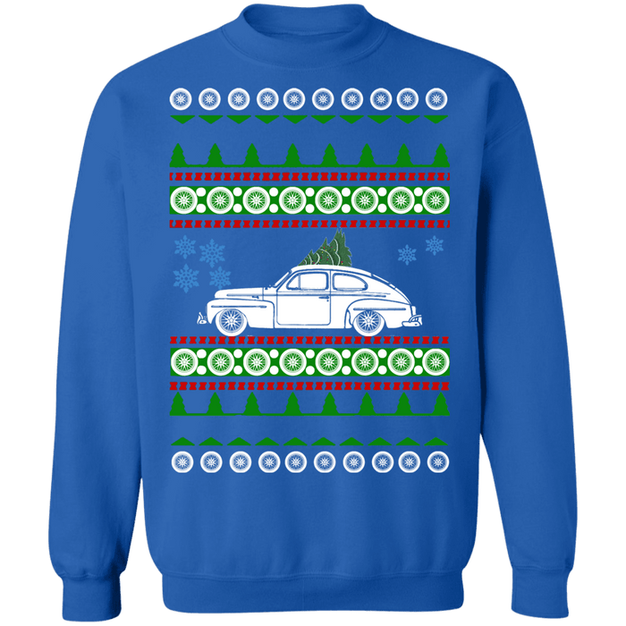 car like 1956 Swedish Car like a  PV444 ugly Christmas Sweater PV 444