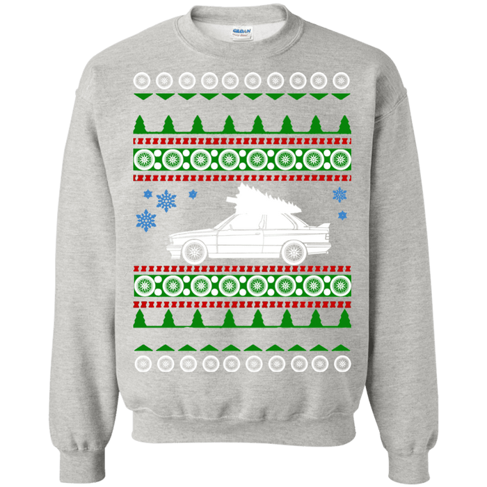 BMW e30 m3 ugly christmas sweater with white tree sweatshirt